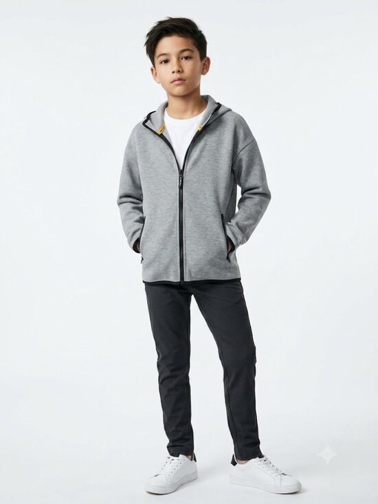 Champion Other - Champion Boys Victory Fleece Hoodie Jacket Gray Zip Up Activewear Large 10/12